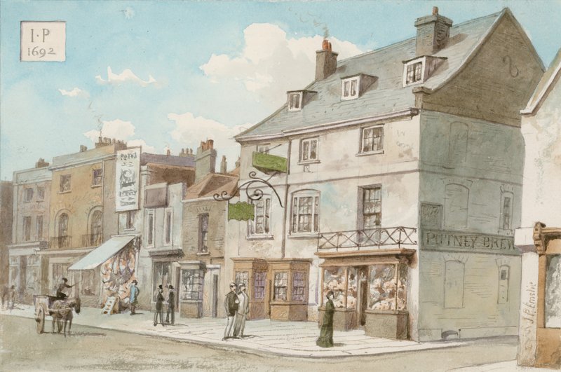 The Bull and Star Public House, High Street, Putney, London by John Phillipp Emslie