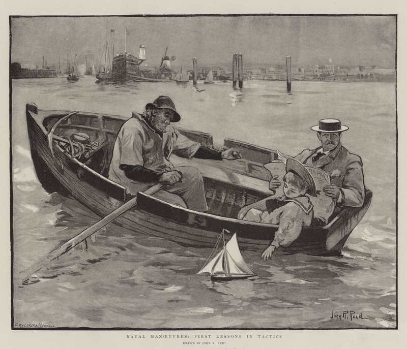 Naval Manoeuvres, First Lessons in Tactics by John Robertson Reid