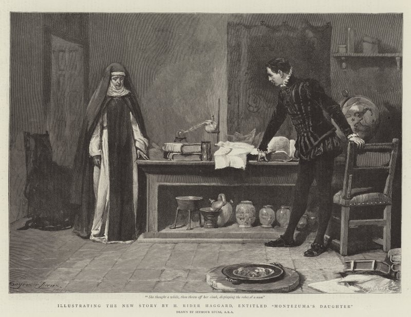 Illustrating the new Story by H Rider Haggard, entitled Montezuma