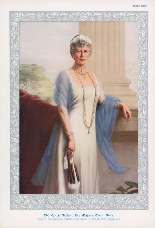 Queen Mary, consort of King George V and mother of Edward VIII and George VI by John St. Helier Lander