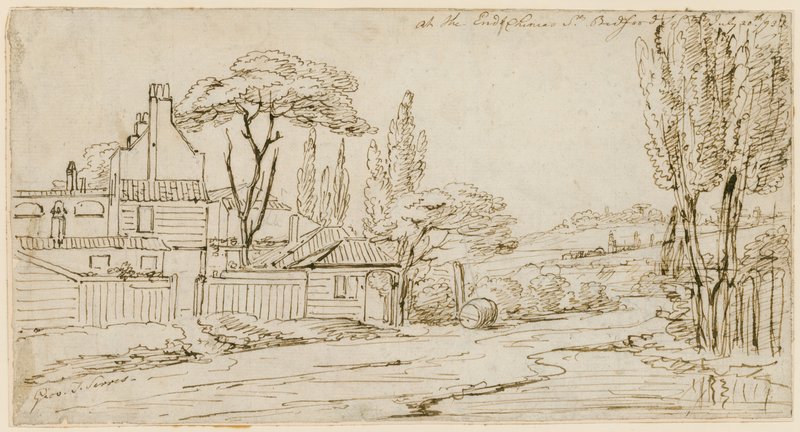At the End of Chenies St, Bedford Square, 20 July 1793 by John Thomas Serres