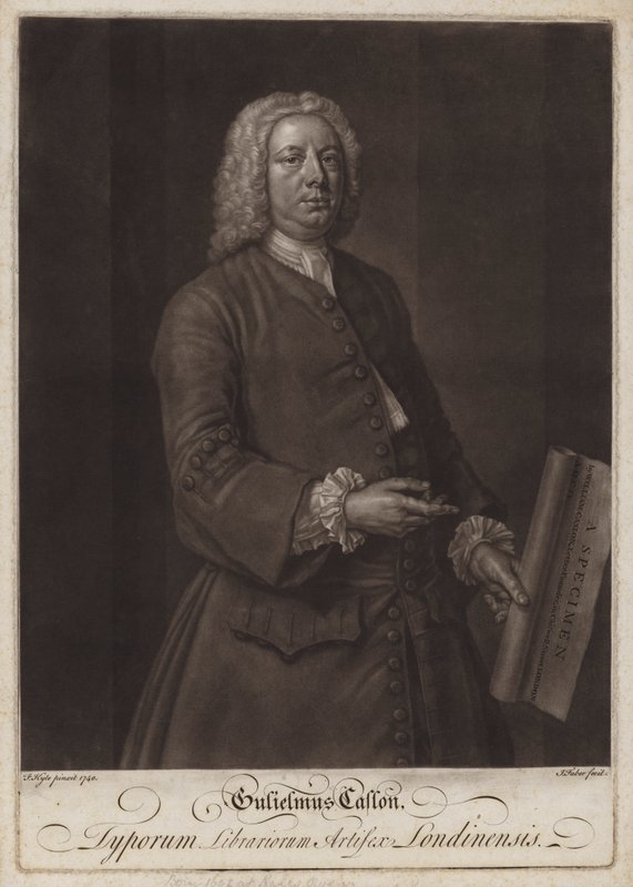 William Caslon, English typographer by John the younger Faber