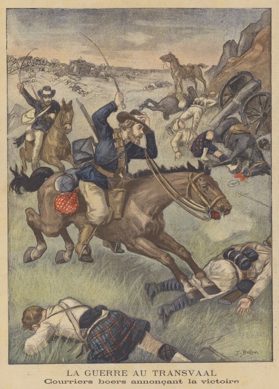 Boer Messengers Carrying News of Victory at the Battle of Colenso by Jose Belon