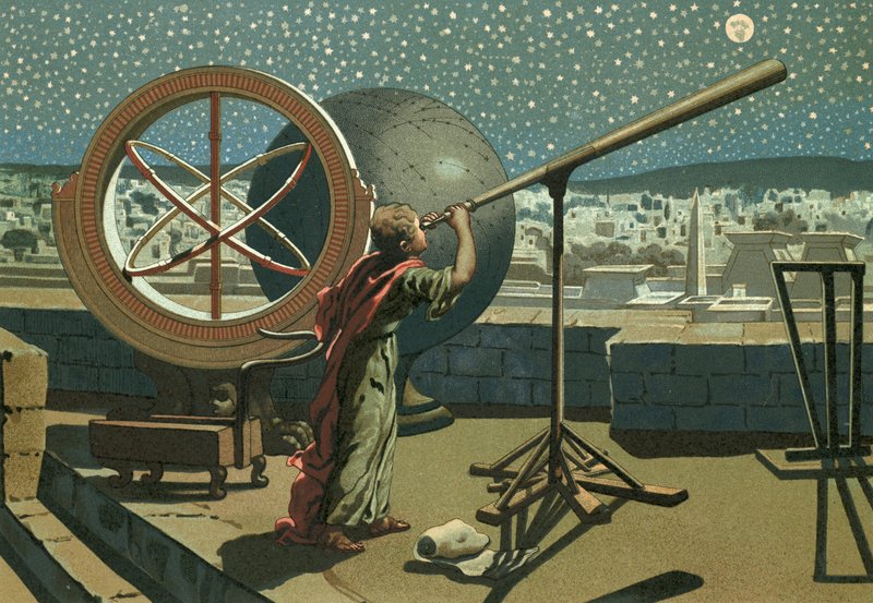 Hipparchus in the Observatory in Alexandria by Josep or Jose Planella Coromina