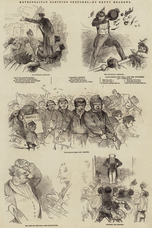Metropolitan Election Sketches by Joseph Kenny Meadows