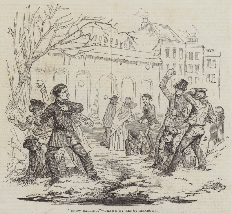 Snow-Balling by Joseph Kenny Meadows