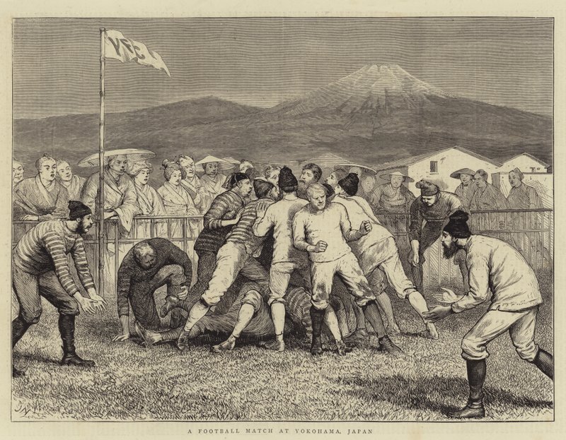 A Football Match at Yokohama, Japan by Joseph Nash