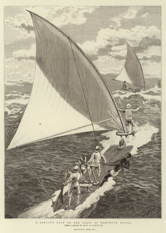 A Jangada Race on the Coast of Northern Brazil by Joseph Nash