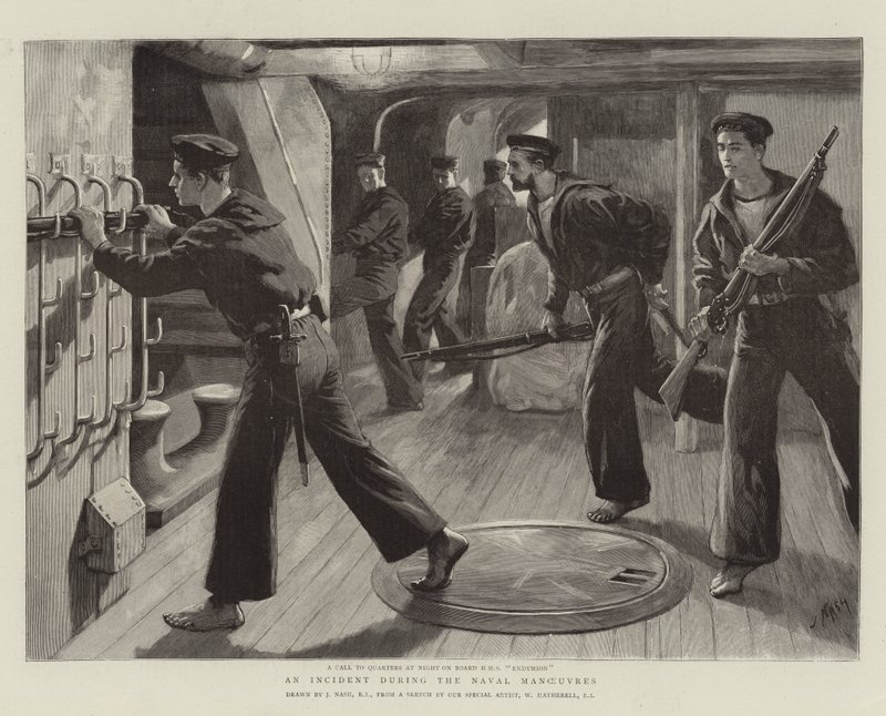 An Incident during the Naval Manoeuvres by Joseph Nash