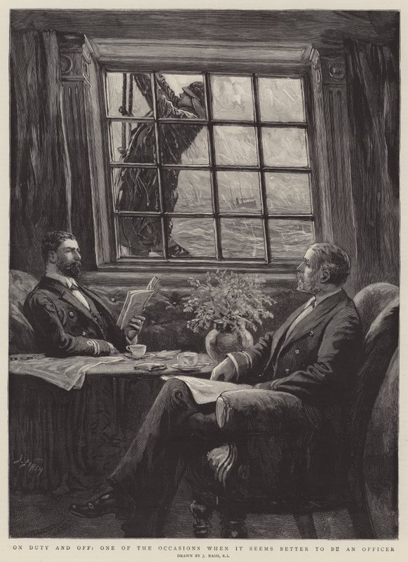 On Duty and Off, One of the Occasions When It Seems Better to Be an Officer by Joseph Nash