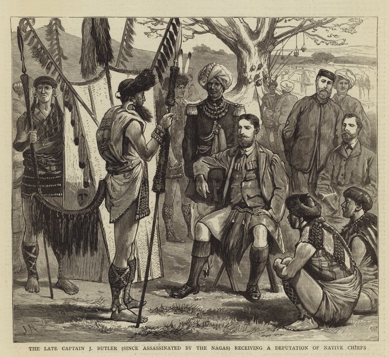 The Late Captain J Butler receiving a Deputation of Native Chiefs by Joseph Nash