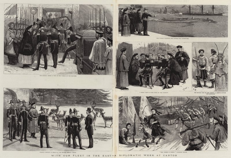 With Our Fleet in the East, a Diplomatic Week at Canton by Joseph Nash