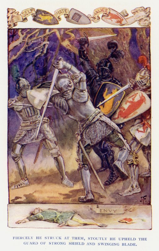 Illustration for Sir Knight of the Splendid Way by Joseph (after) Finnemore
