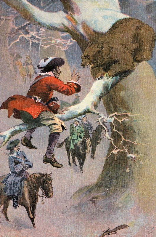Robinson Crusoe: Friday teases the bear by Joseph (after) Finnemore