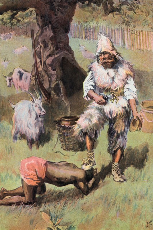 Robinson Crusoe: He places my foot on his head by Joseph (after) Finnemore