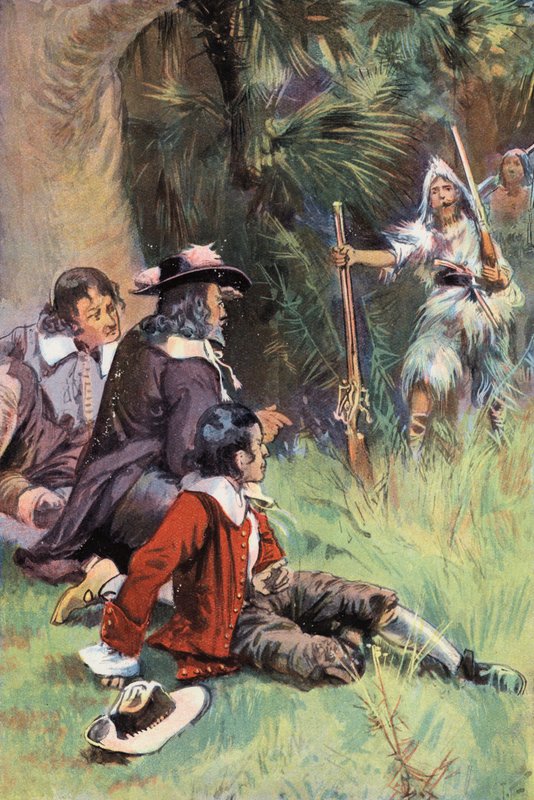 Robinson Crusoe: I call aloud to them in Spanish by Joseph (after) Finnemore