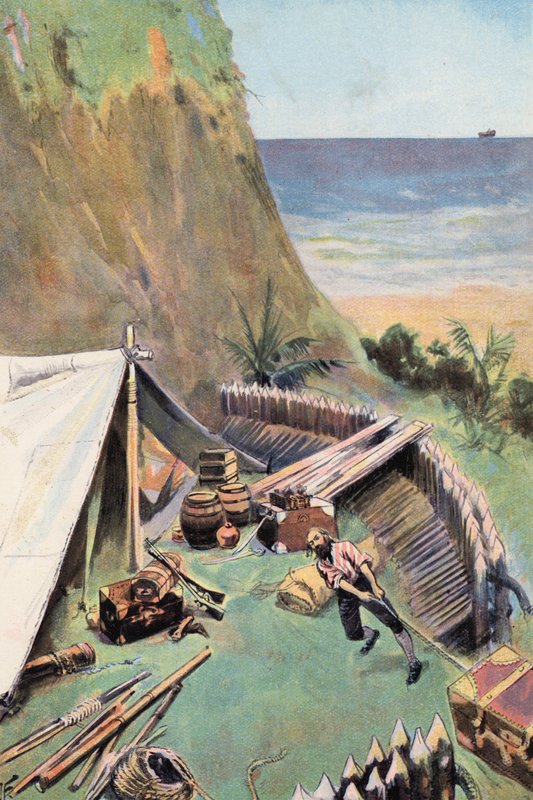 Robinson Crusoe: I collect my stores by Joseph (after) Finnemore