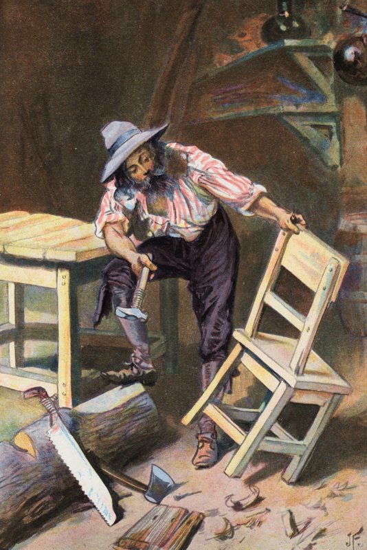 Robinson Crusoe: I make a table and a chair by Joseph (after) Finnemore