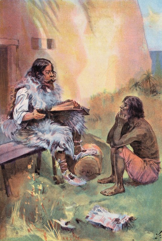 Robinson Crusoe: I teach Friday by Joseph (after) Finnemore