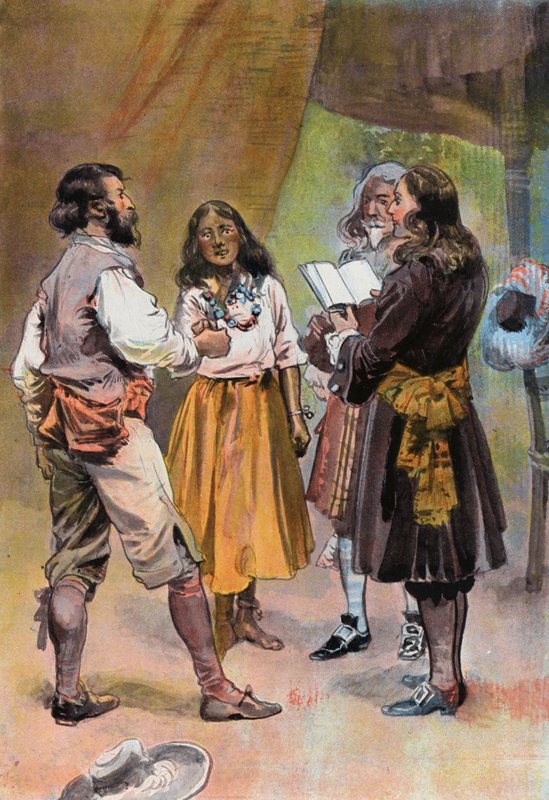 Robinson Crusoe: Marriage of Will Atkins by Joseph (after) Finnemore