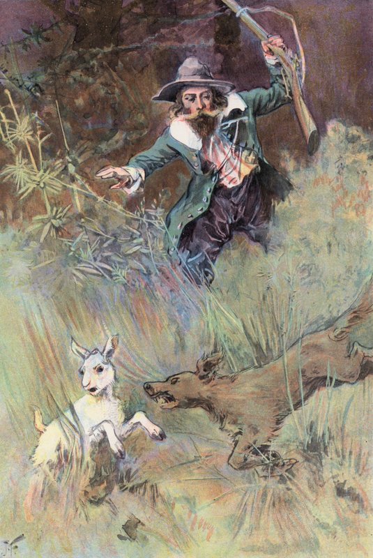 Robinson Crusoe: My dog surprised a young kid by Joseph (after) Finnemore
