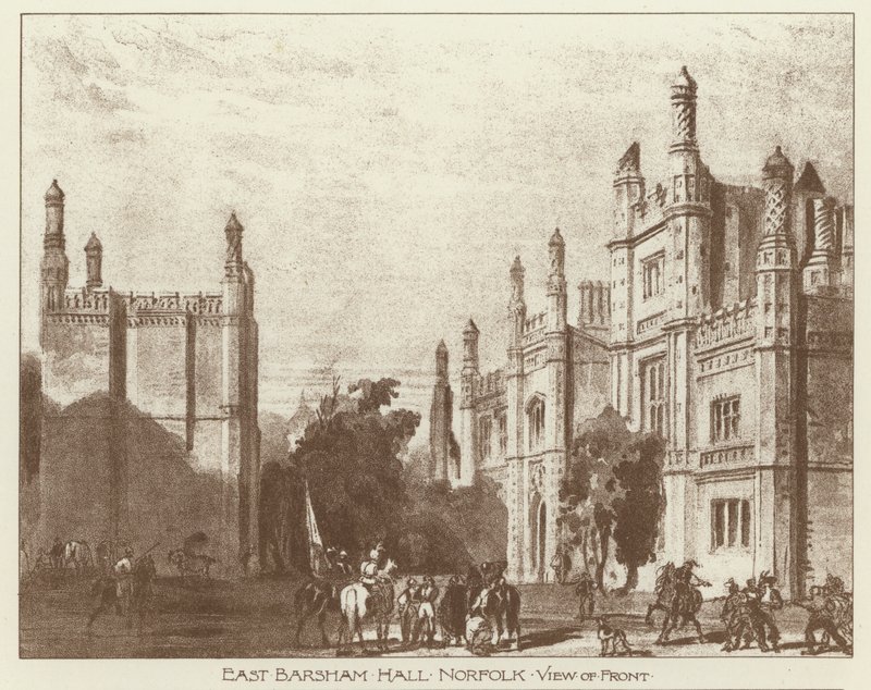 East Barsham Hall, Norfolk by Joseph (after) Nash
