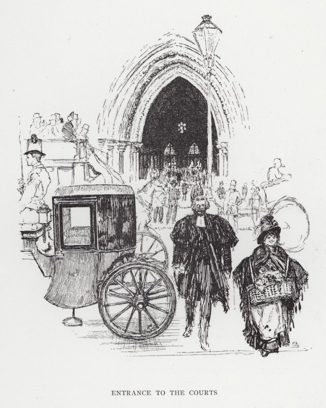 Entrance to the Courts by Joseph (after) Pennell