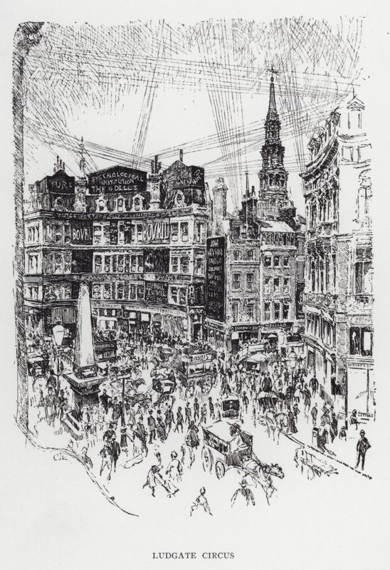 Ludgate Circus by Joseph (after) Pennell