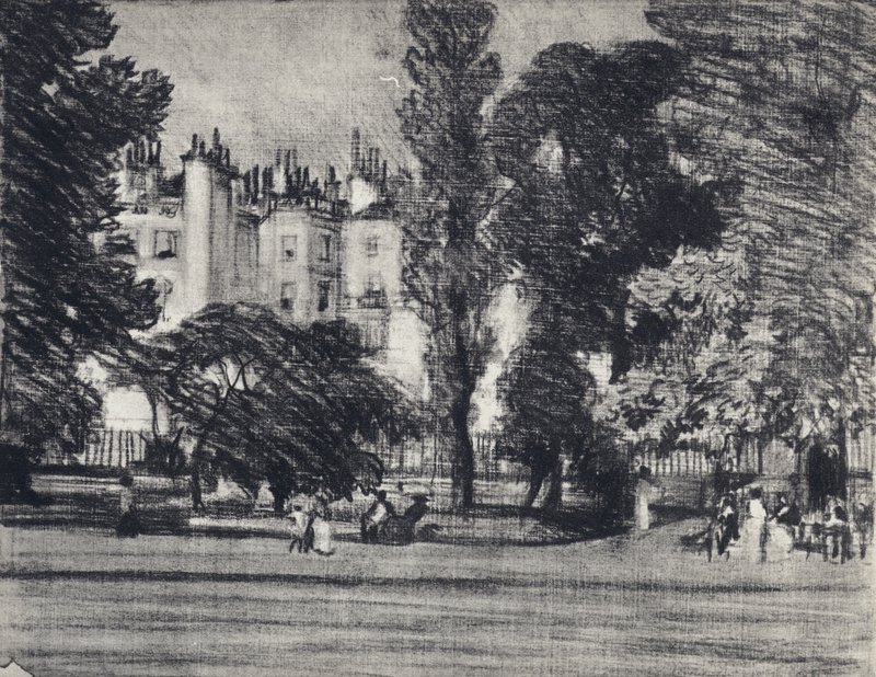 Park Lane, from the Park by Joseph (after) Pennell