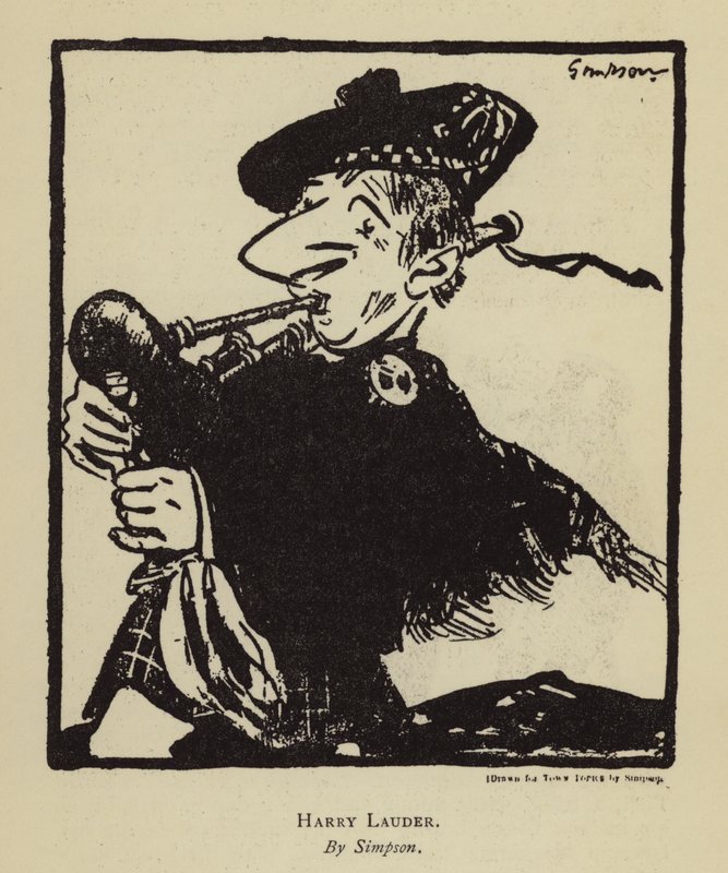 Harry Lauder, Scottish singer and comedian by Joseph (after) Simpson