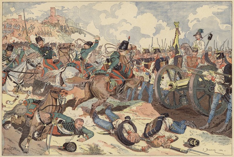 Battle of Solferino, Italy, Second Italian War of Independence, 24 June 1859 by Joseph Charles (after) Beuzon