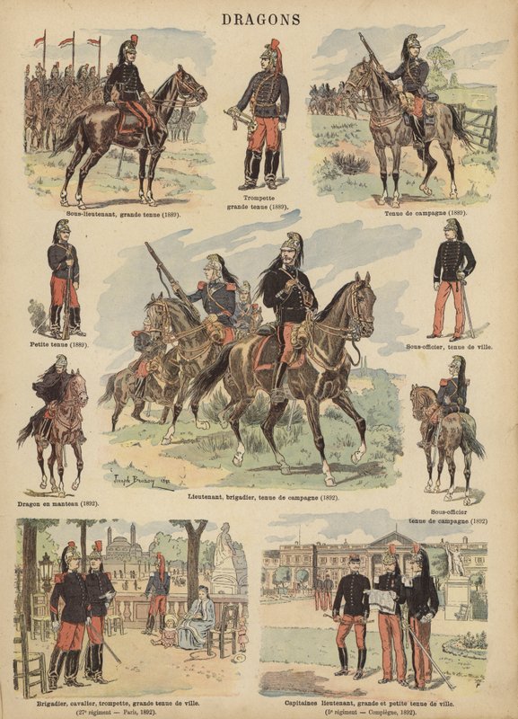 Dragoons of the French Army by Joseph Charles (after) Beuzon