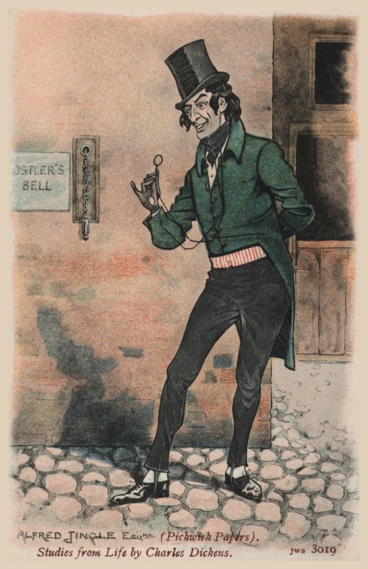 Alfred Jingle, Pickwick Papers by Joseph Clayton  Clarke