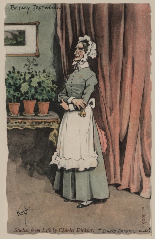 Betsey Trotwood, David Copperfield by Joseph Clayton  Clarke