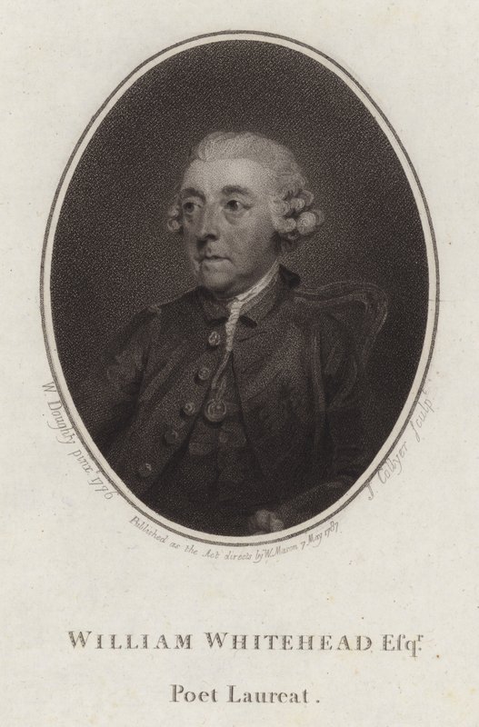 William Whitehead, English Poet and Playwright by Joseph Collyer