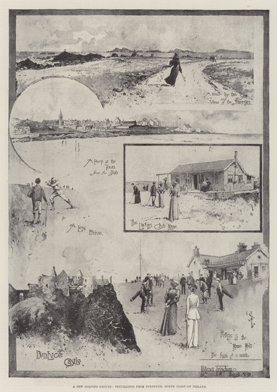 A New Golfing Ground, Pencillings from Portrush, North Coast of Ireland by Joseph Holland Tringham