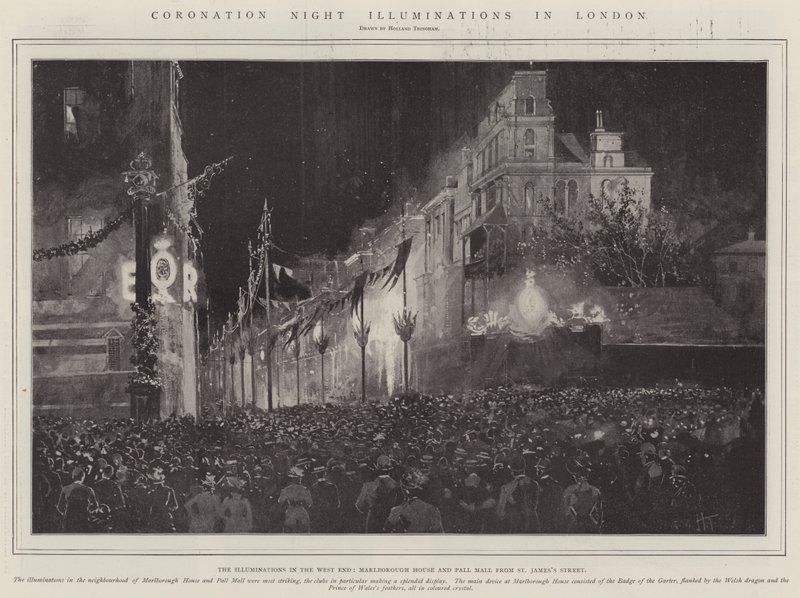 Coronation Night Illuminations in London by Joseph Holland Tringham
