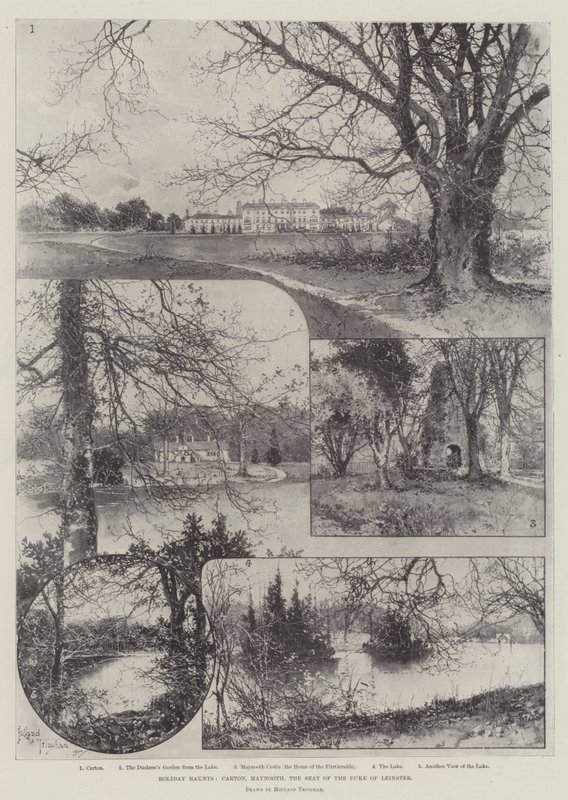 Holiday Haunts, Carton, Maynooth, the Seat of the Duke of Leinster by Joseph Holland Tringham