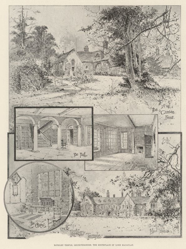 Rothley Temple, Leicestershire, the Birthplace of Lord Macaulay by Joseph Holland Tringham