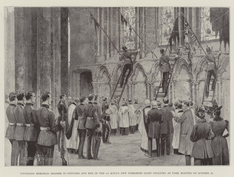 Unveiling Memorial Brasses to Officers and Men of the 1st King