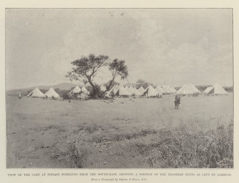 View of the Camp at Pitsani Pothlugo from the South-East by Joseph Holland Tringham