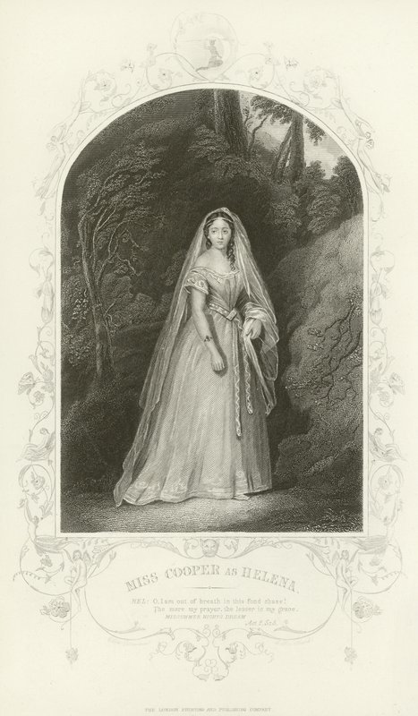 Miss Cooper as Helena, A Midsummer Night