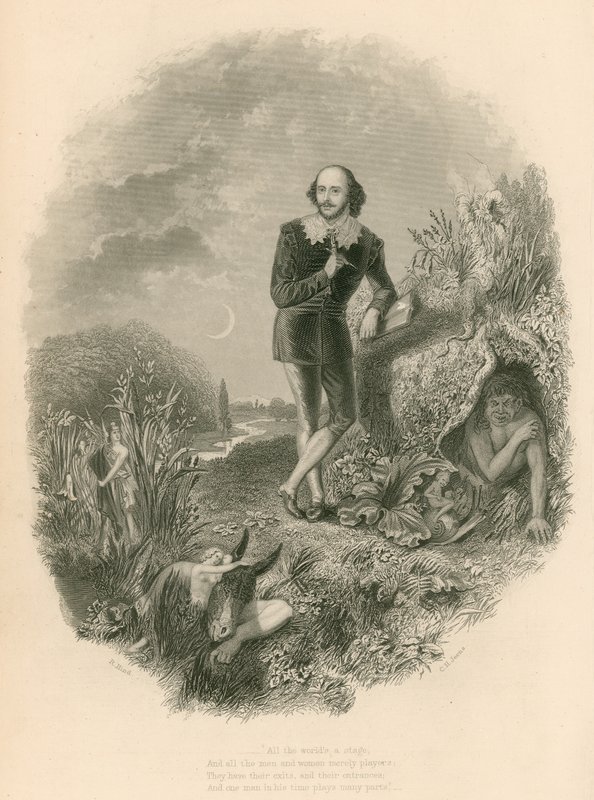 Portrait of Shakespeare, with Various of His Creations by Joseph Kenny Meadows