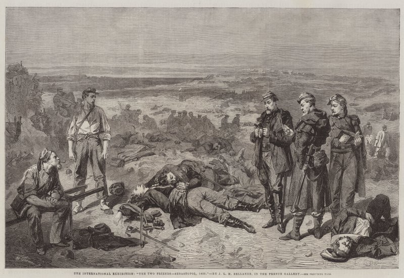 The International Exhibition, The Two Friends, Sebastopol, 1855, in the French Gallery by Joseph Louis Hippolyte Bellange