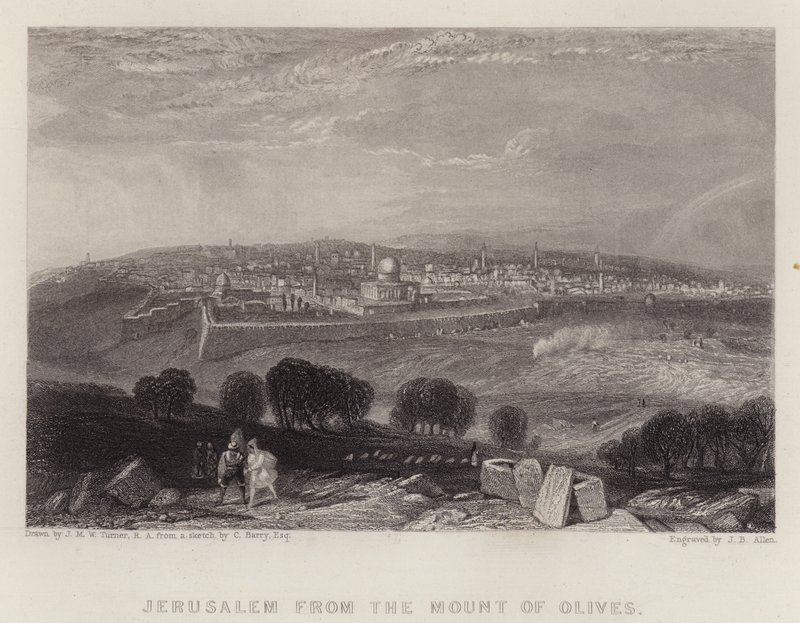 Jerusalem from the Mount of Olives by Joseph Mallord William (after) Turner