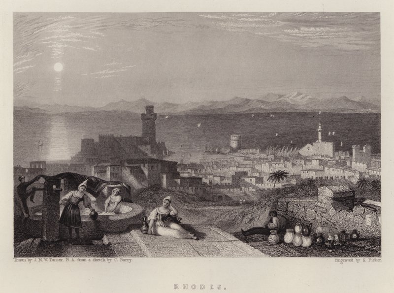 Rhodes by Joseph Mallord William (after) Turner