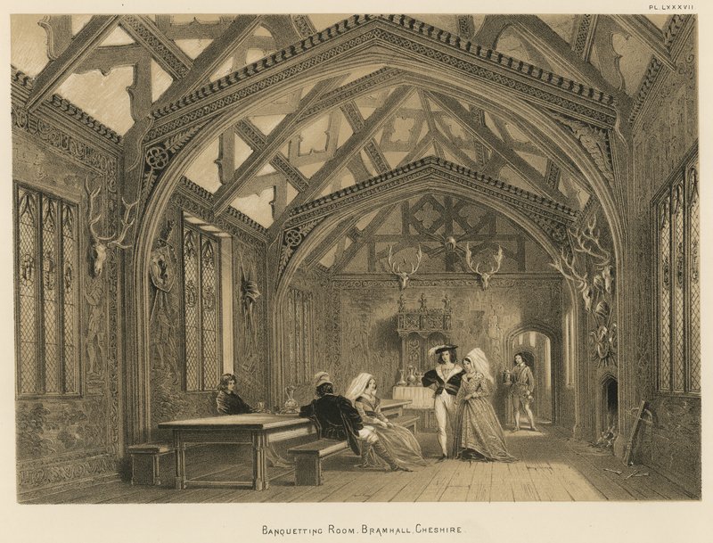 Banquetting Room, Bramhall, Cheshire by Joseph Nash