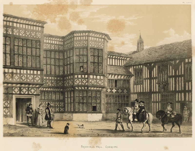 Bramhall Hall, Cheshire by Joseph Nash