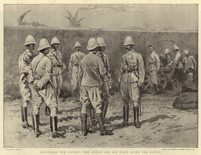 Discussing the Victory, the Sirdar and His Staff After the Battle by Joseph Nash