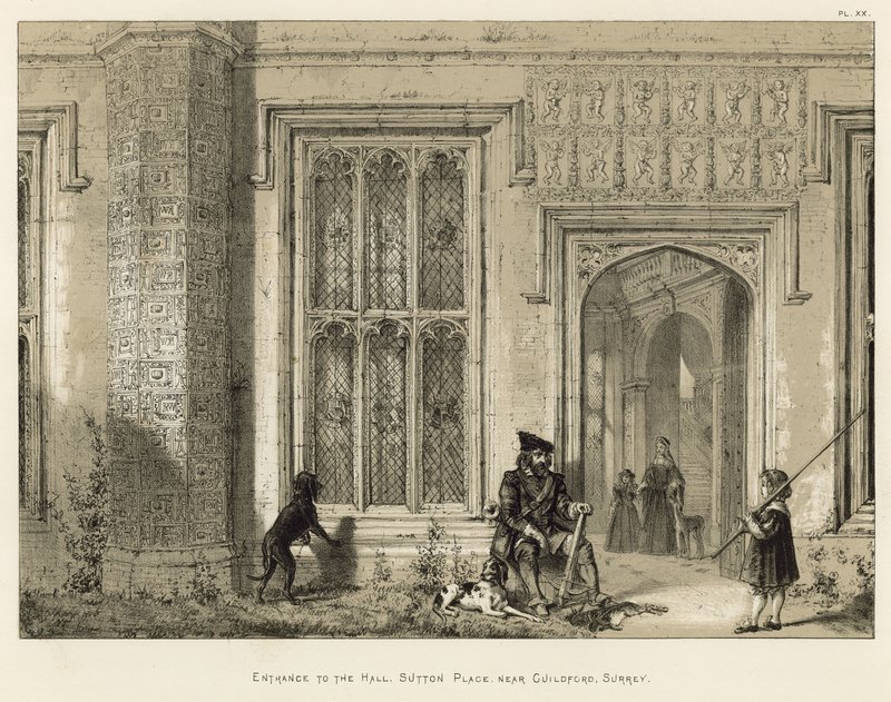 Entrance to the Hall, Sutton Place, Near Guildford, Surrey by Joseph Nash